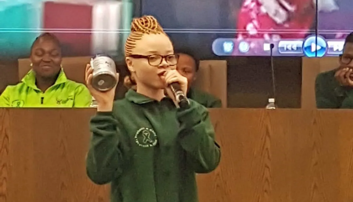 Young-girl-addressing-audience