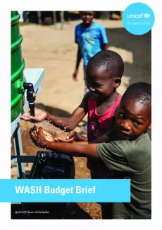 UNICEF South Africa WASH budget brief 2024 cover