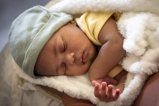 A sleeping infant