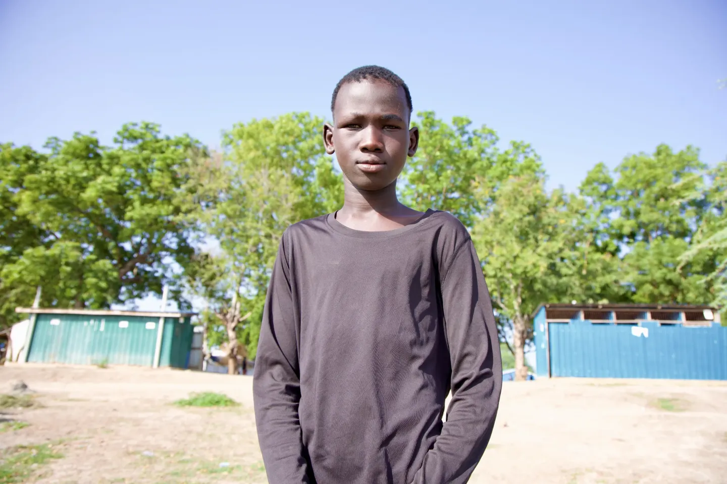 Jal Wal Both, 14-year-old unaccompanied returnee from Sudan, at the Youth and Adolescent Centre in Malakal