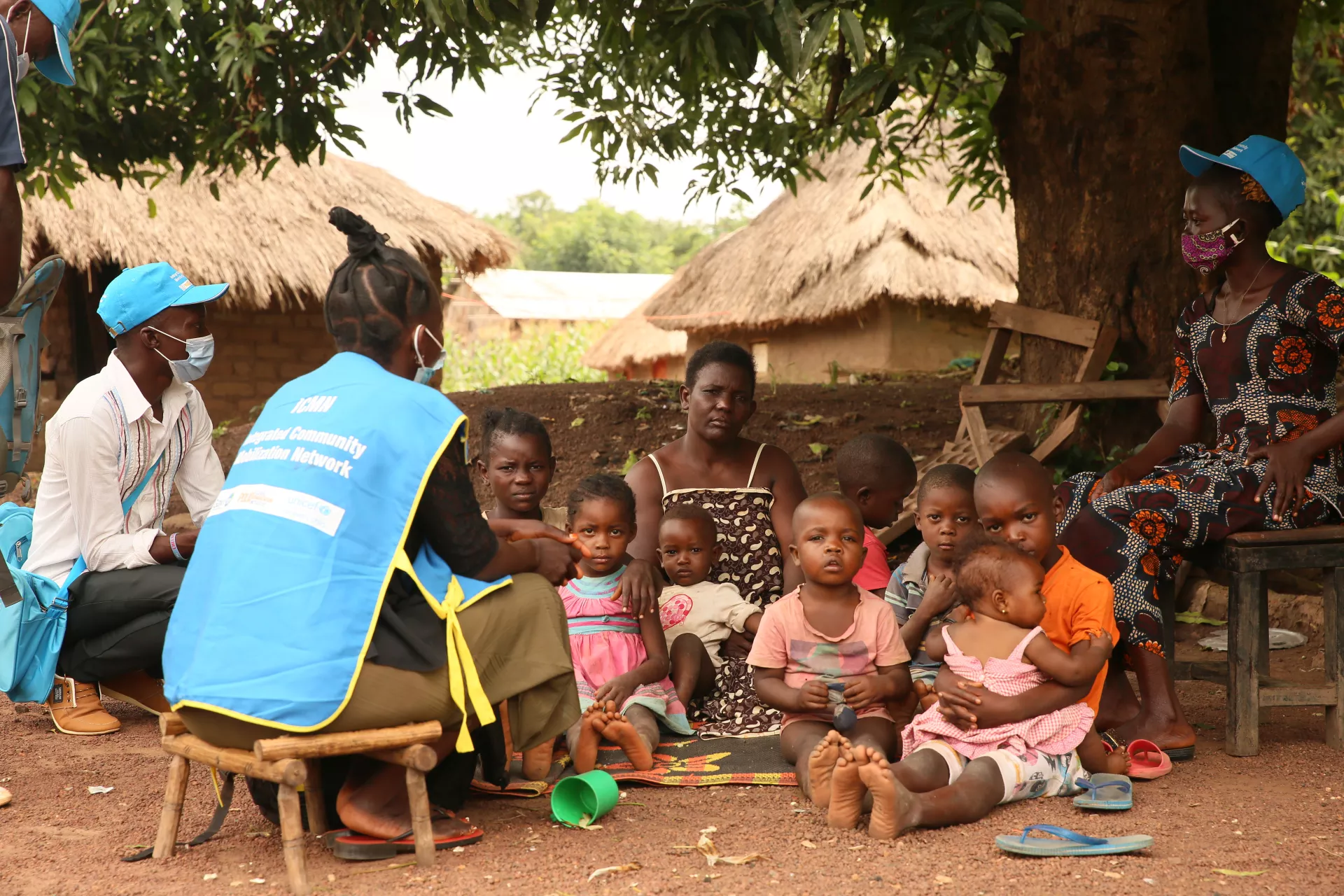 Community mobilizers inform Victoria about the vaccine and its safety and efficacy