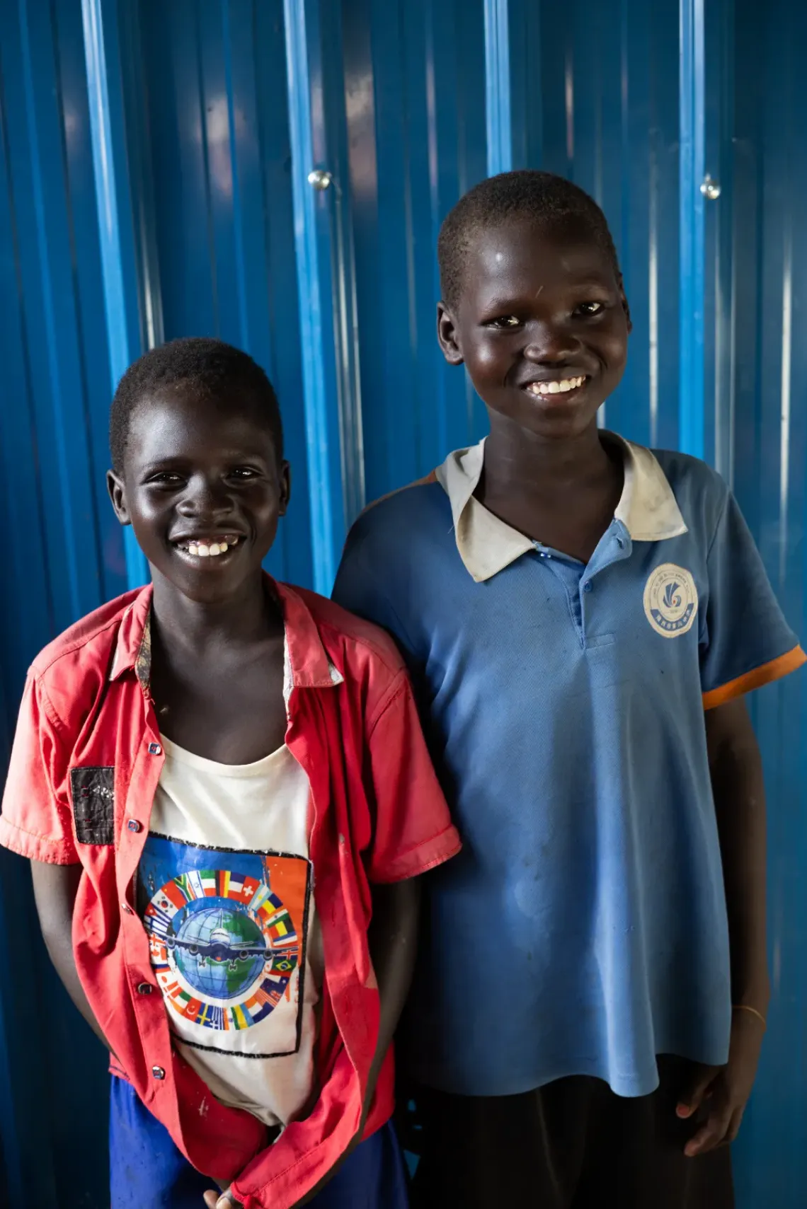 Joseph is photographed smiling with his friend