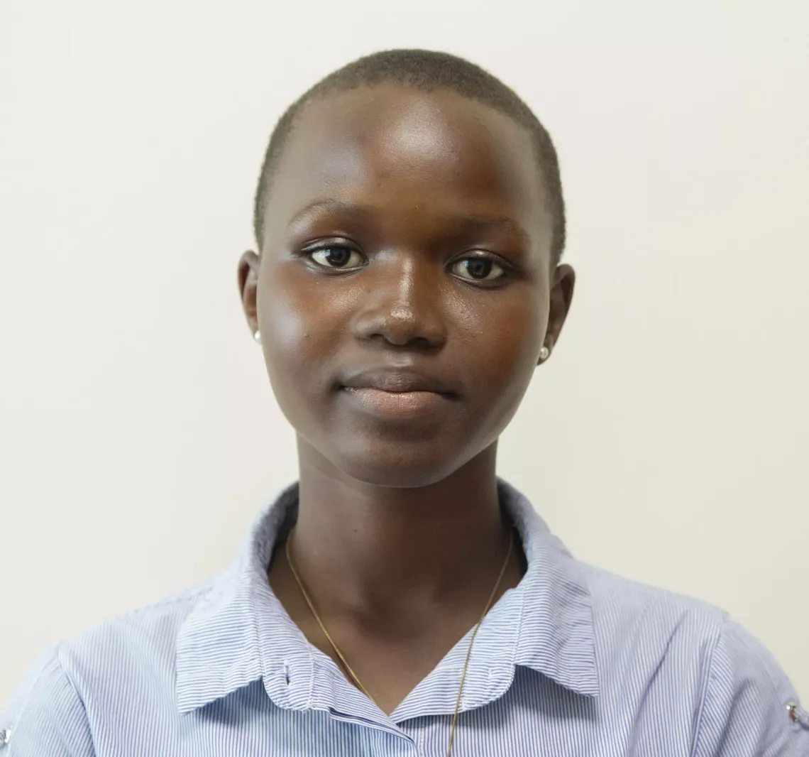 UNICEF Young Reporter in South Sudan, Winny is photographed