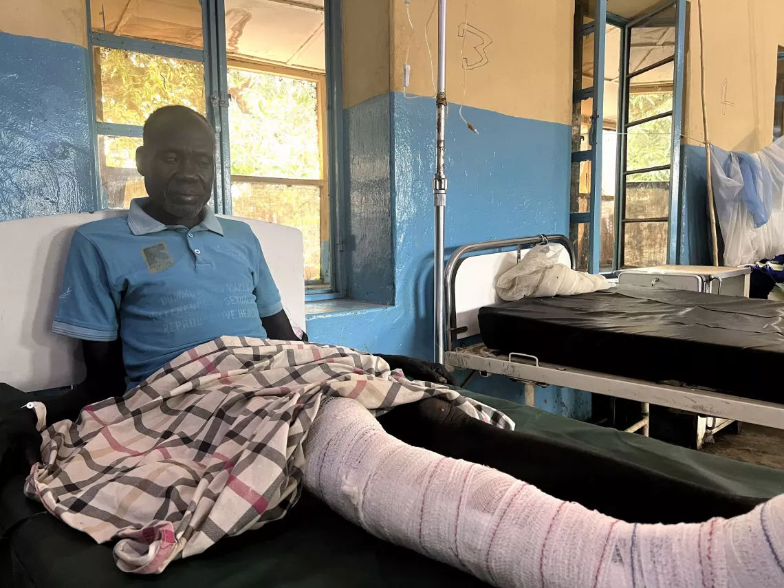 Anyar is in the Aweil hospital for a broken femur.