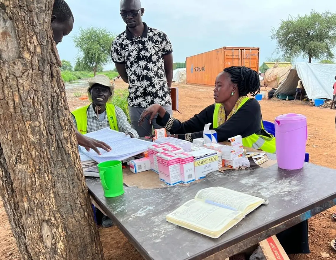 mobile clinic for returnees entering South Sudan