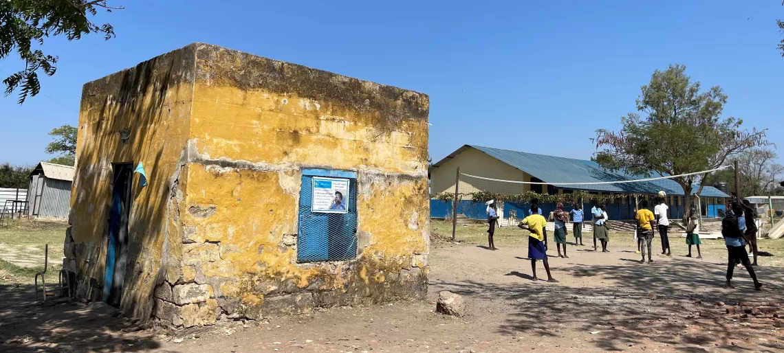 children playing on Malakia school playground