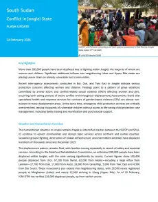 Flash update on situation in Jonglei State, South Sudan