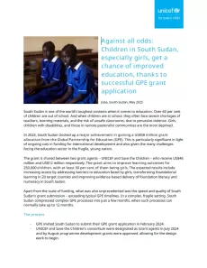 GPE grant application case study