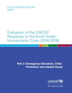 Evaluation of UNICEF Response to SSD Humanitarian Crisis 2016-2019_Part ...