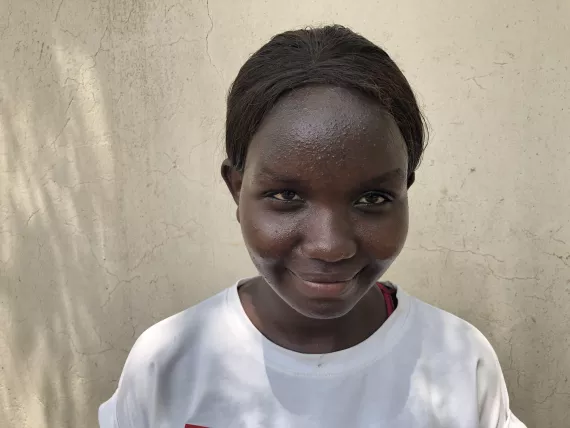 Girl looking at the camera