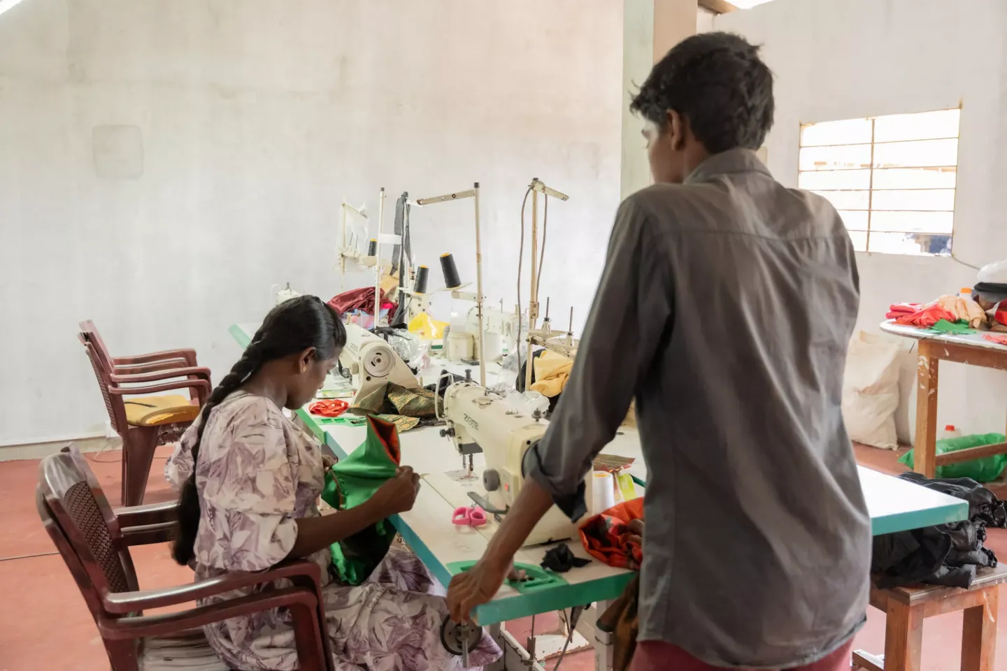 Kajan helps his mother&rsquo;s home-based sewing business.