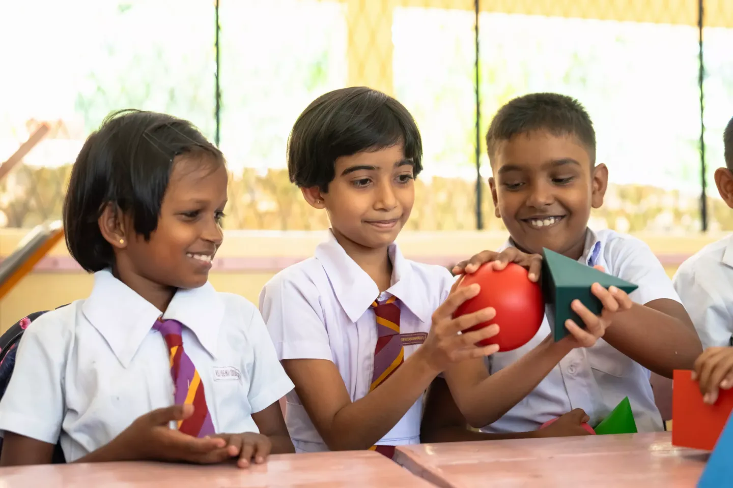 Children with new learning aids