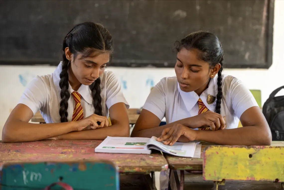 Chamalsha Devmini studying
