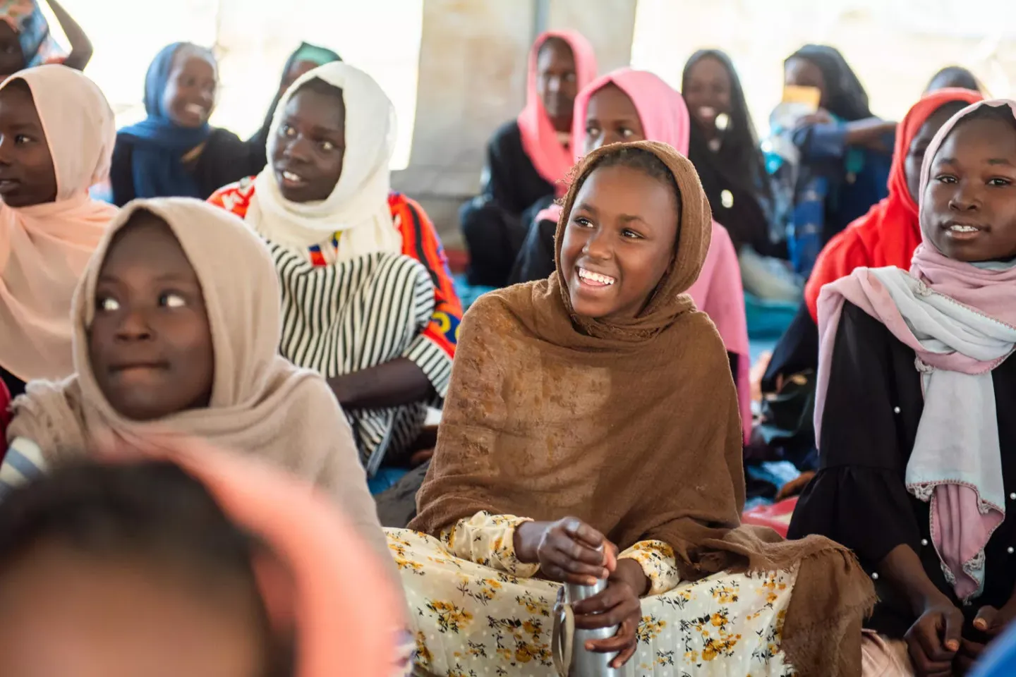 children affected by conflict, safe learning spaces, Sudan, girls, UNICEF