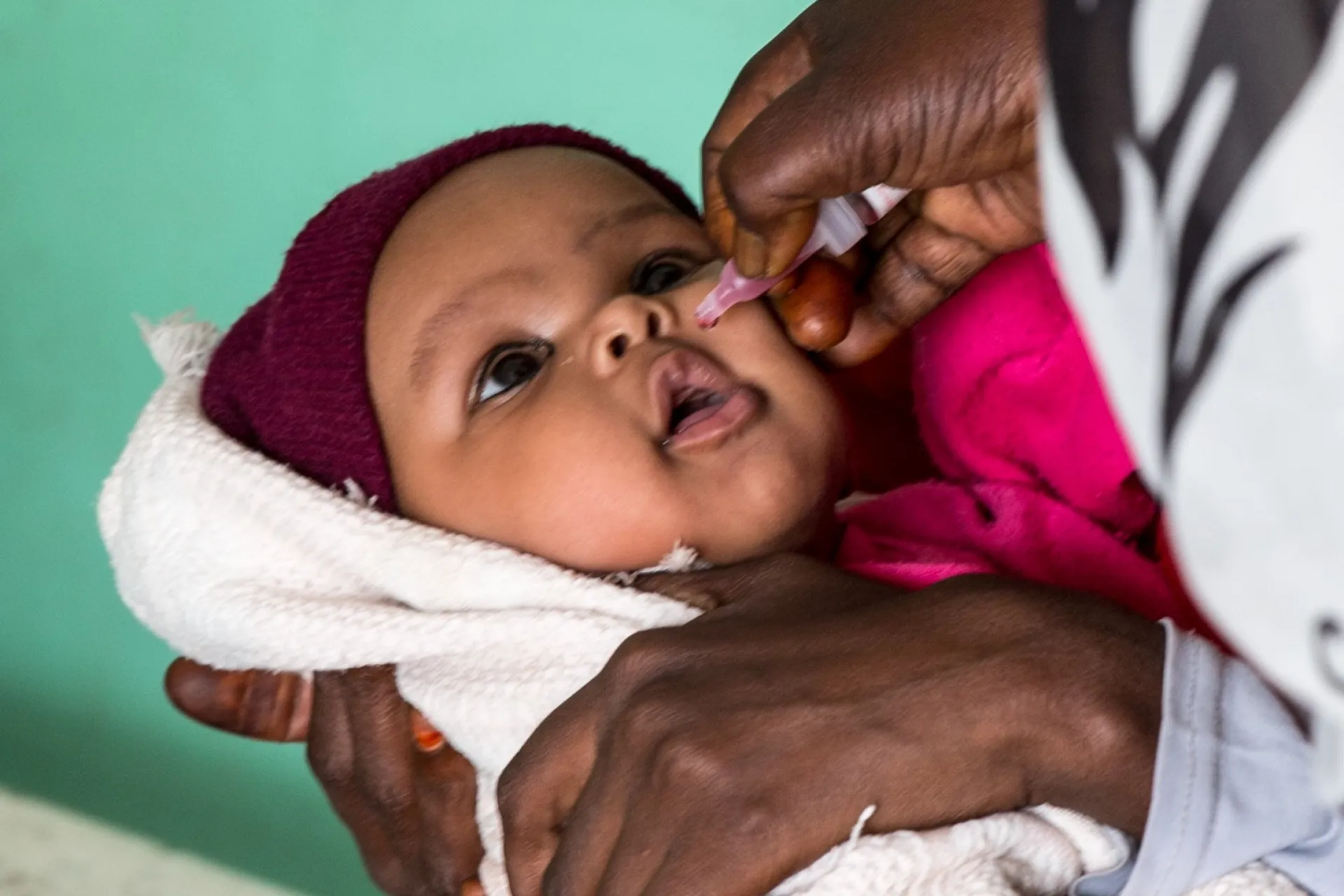 Baby receiving Polio Vaccine