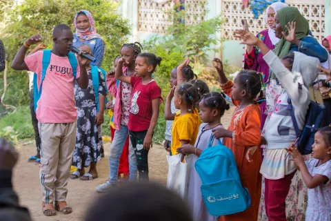 safe learning spaces, children affected by conflict, children in emergencies, UNICEF. Sudan, children with disabilities, displaced children, displaced people, internally displaced persons