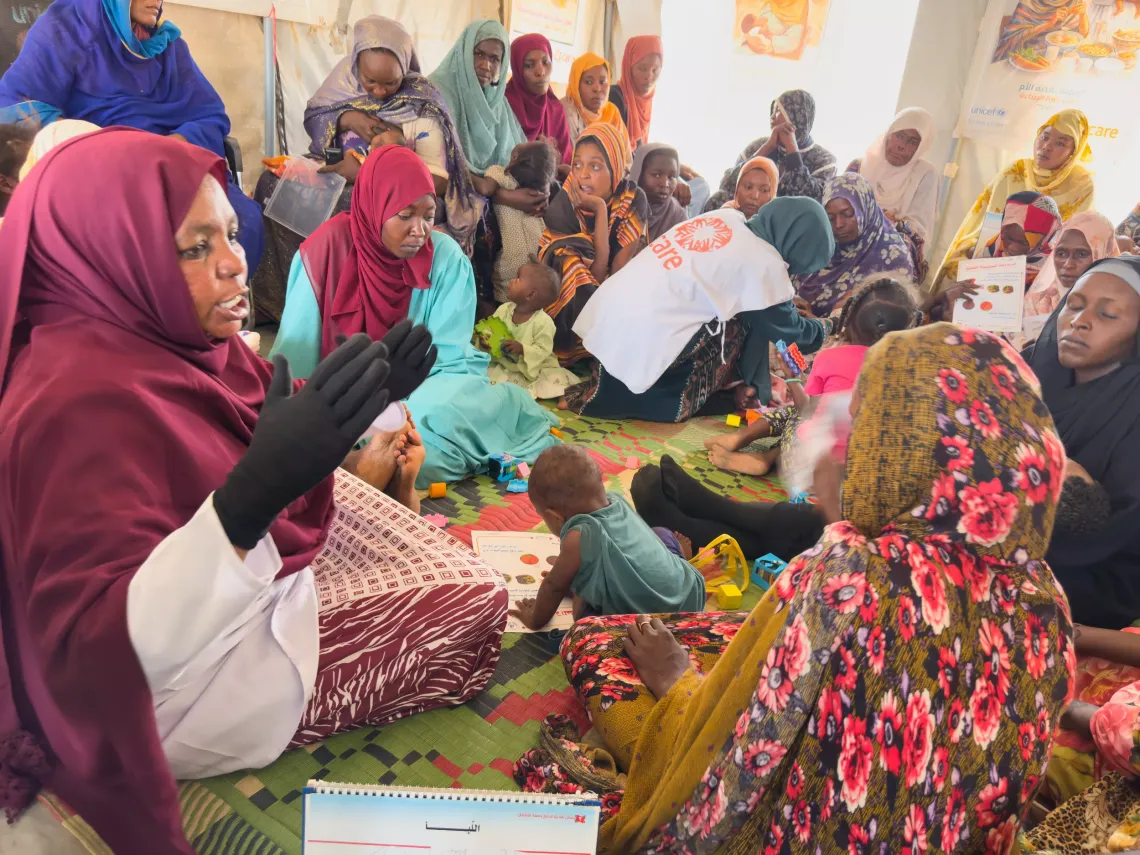 IYCF, infant and young child friendly, nutrition counselling, malnutrition prevention, nutrition, health, malnutrition, conflict, Sudan, UNICEF