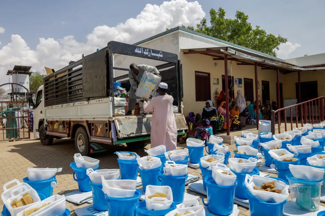 WASH, water, sanitation and hygiene supplies, OCHA, US, displaced families, displaced children, displaced people, displacement, emergency supplies