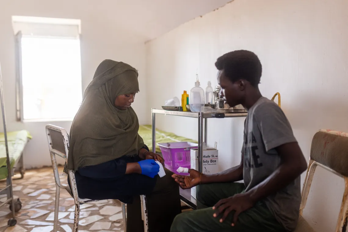 Parents and caregivers access healthcare services at Alwehida Primary Healthcare Centre (PHC) in Sennar State.