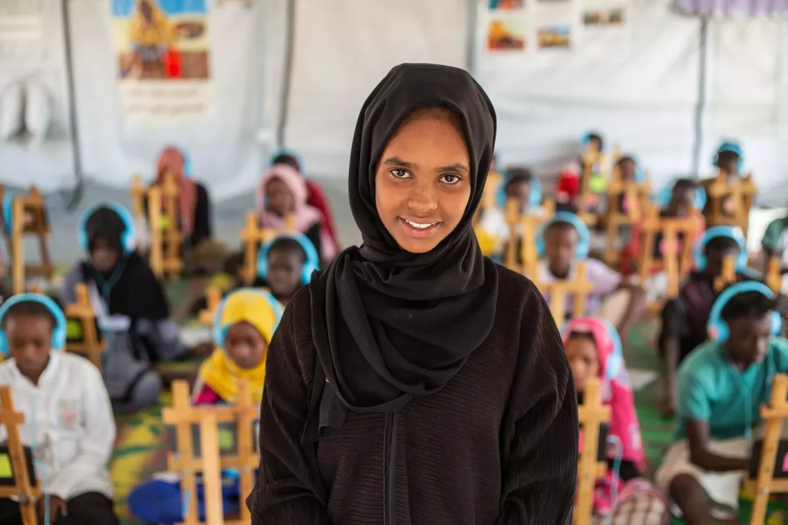 safe learning spaces, SLS, Makanna, UNICEF, Sudan, education, child friendly space, CFS, displaced children, displaced people, conflict