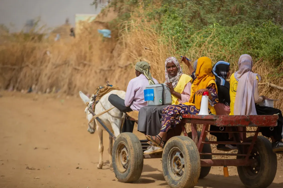 Vaccinators, health promoters and volunteers traverse communities during a vaccination campaign, to reach every child with vaccines.