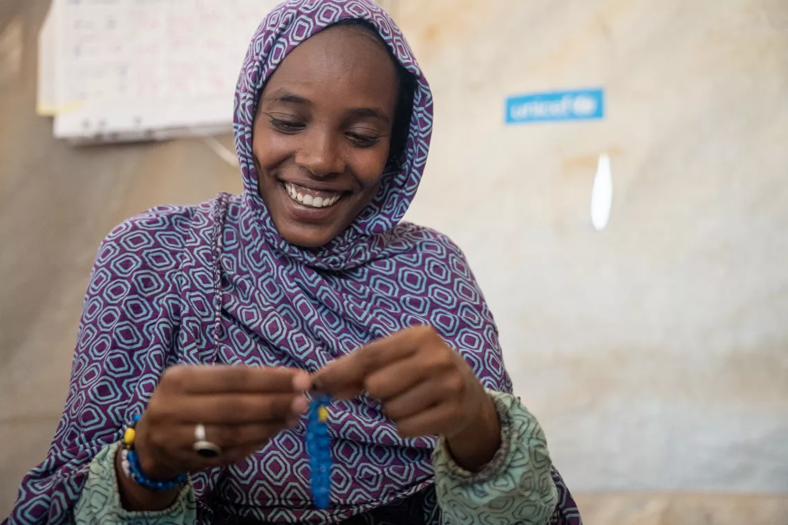 adolescents, adolescent girls, skilling, UNICEF clubs, adolescent clubs, conflict, war, Sudan, child friendly spaces