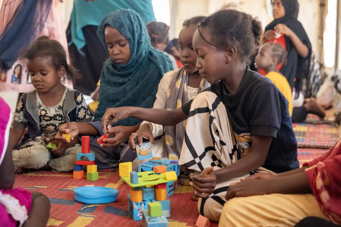 adolescents, adolescent girls, skilling, UNICEF clubs, adolescent clubs, conflict, war, Sudan, child friendly spaces