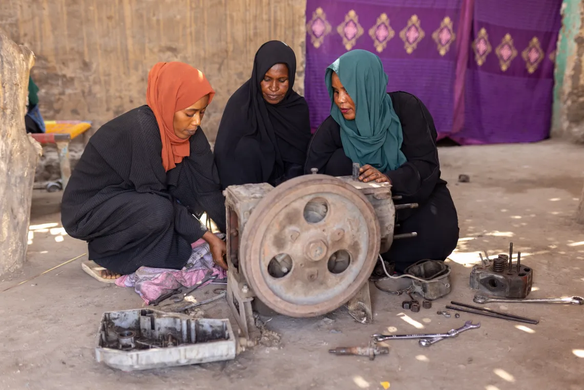 skilling, skills, vocational training, mechanics, females, girls, displaced people, PROSPECTS, refugees, Sudan, lifeskills