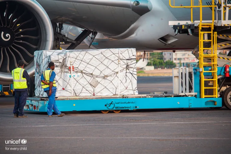 Polio Vaccine arrival at Khartoum Airport