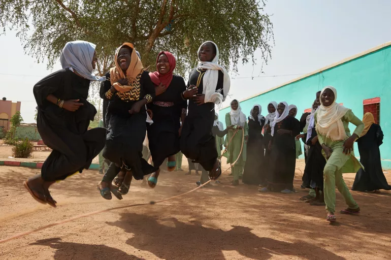 girls education, Sudan, learning, children, girls, out of school children, formal education, in school children, Canada funding, education partnerships
