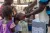 Child receives vaccine against polio.