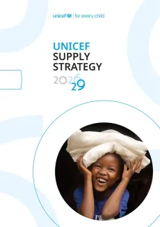 UNICEF Supply Strategy cover page. 