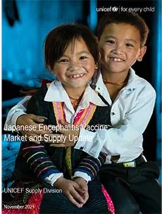 Japanese encephalitis vaccine market and supply note cover