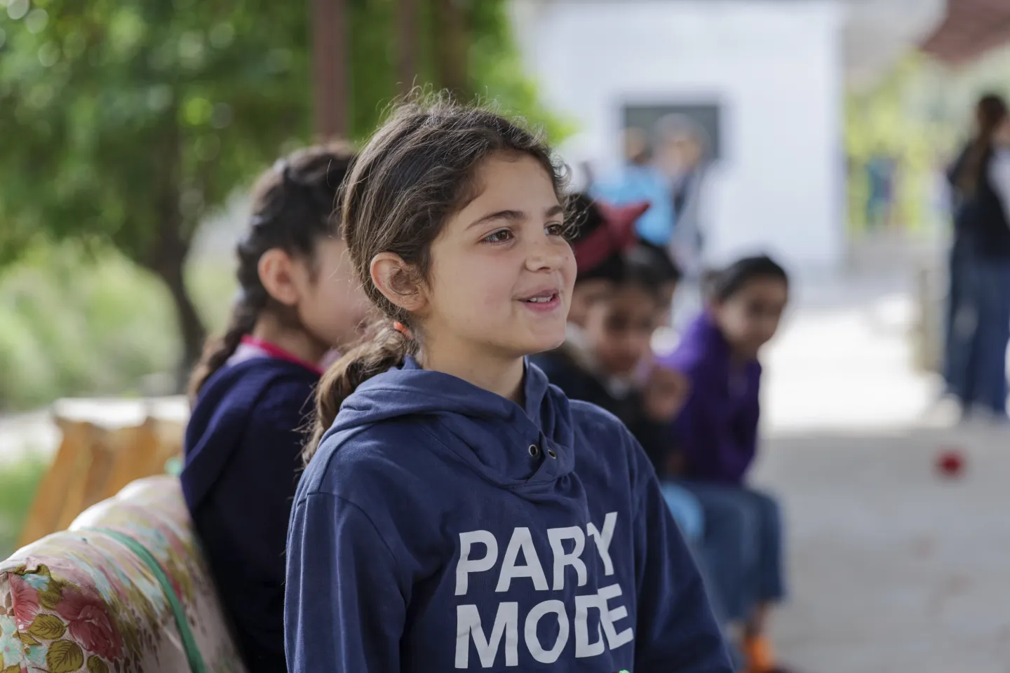 Jana, 11, takes part in a UNICEF-supported recreational activity, part of the psychosocial support services provided to children in rural Lattakia