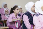 Girls listening attentively in their class.