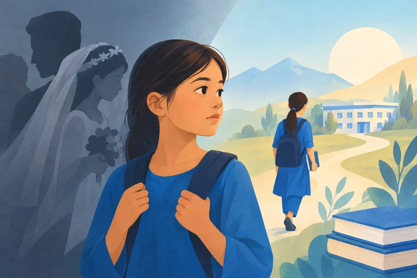 a child marriage study illustration