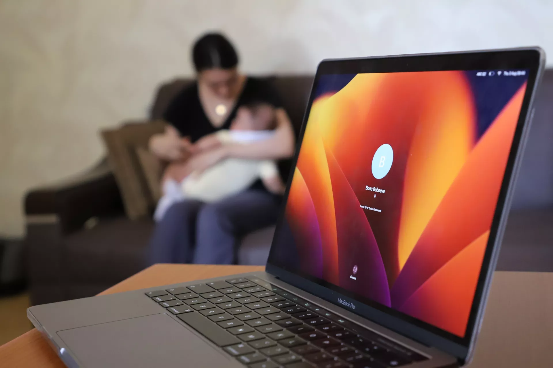 An open laptop