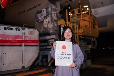 Japan-funded vaccines arrival