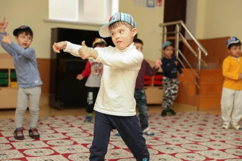 a boy dancing 
