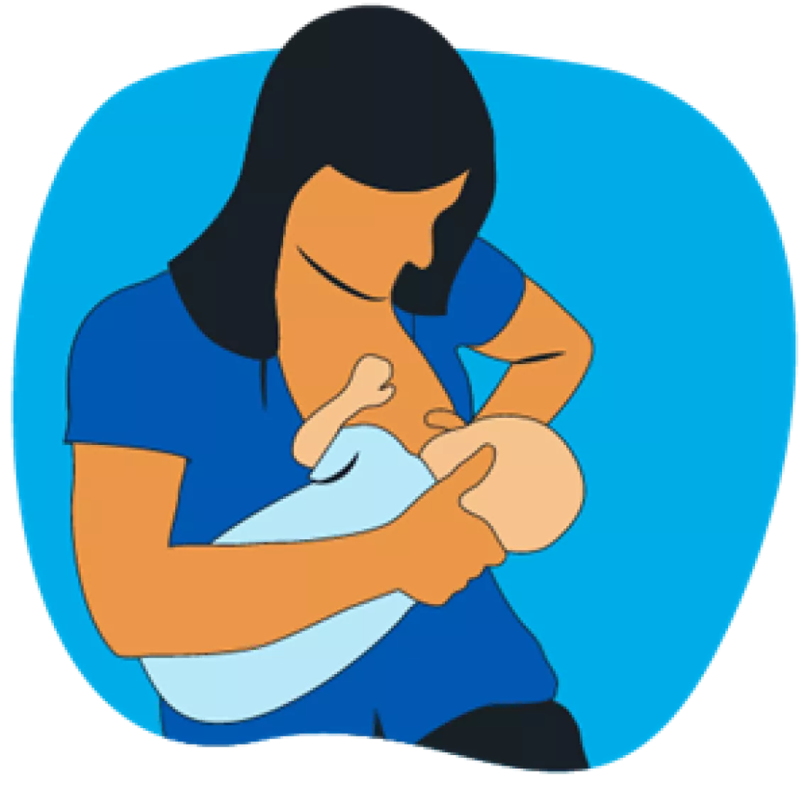 A mother breastfeeding her baby2