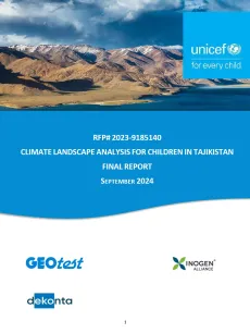 Climate Landscape Analysis for Children in Tajikistan