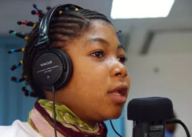 Girl recording