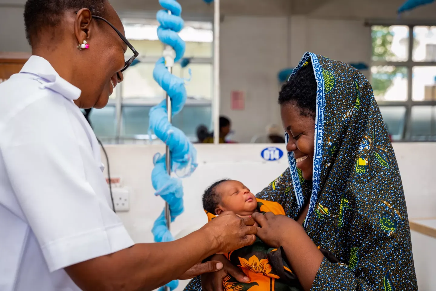 Mother, baby and nurse