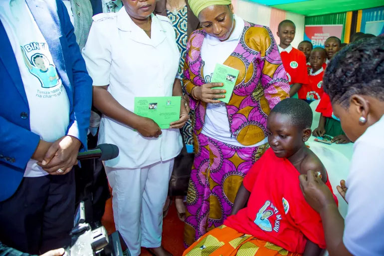 The Ministry of Health, in partnership with the Vaccine Alliance (Gavi), UNICEF, and the World Health Organization (WHO), today launched the national multi-age cohort (MAC) vaccination campaign against the leading cause of cervical cancer in the United Republic of Tanzania.