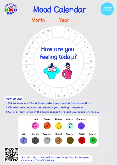 Every Day is Mind Day - Mood calendar