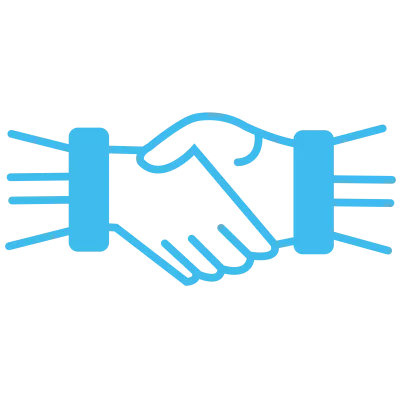 A graphic of hands doing handshaking.