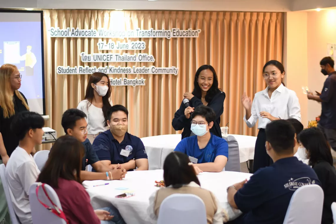 Biwtie and other young advocates led the Student Reflect Workshop.
