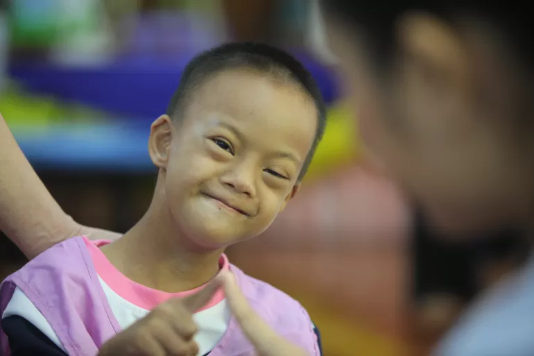 Children with intellectual disabilities in Ubon Rachathani Province received health screening supported by UNICEF and Special Olympics Thailand