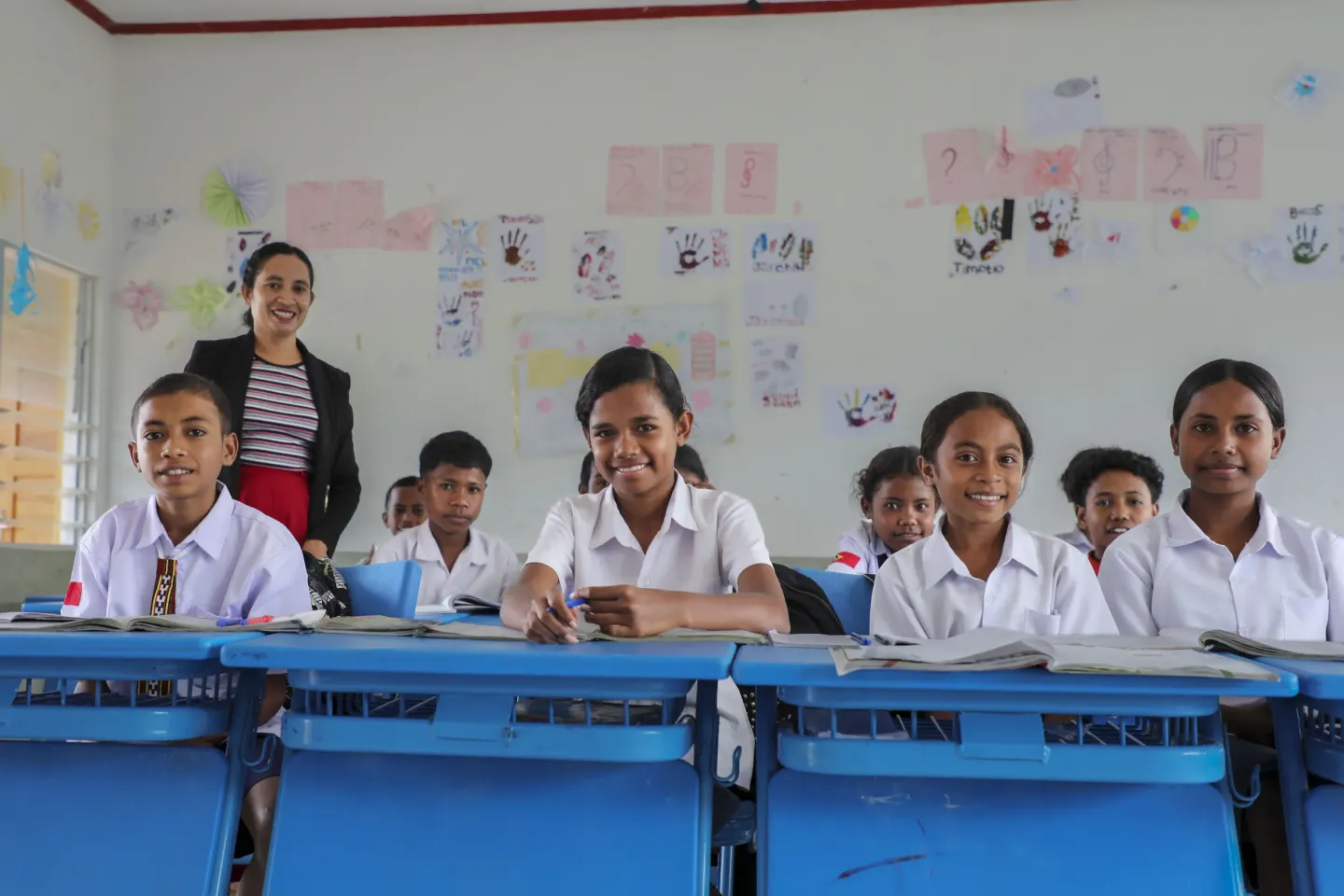Natercia teaches 7th grade at Gari Uai Secondary School in Baucau. 