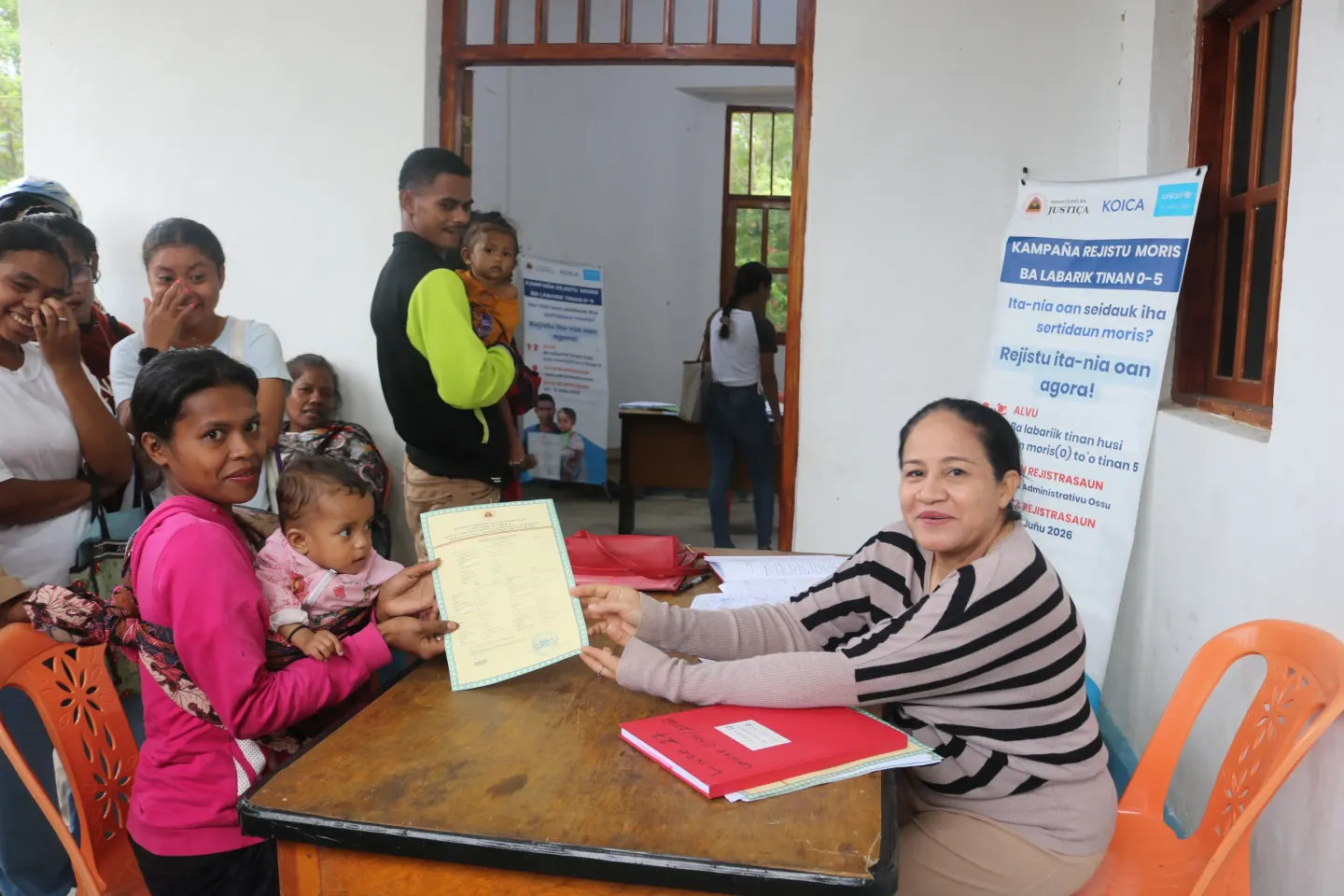 Fortunata knows that a birth certificate can open the door to education and future opportunities for her child 